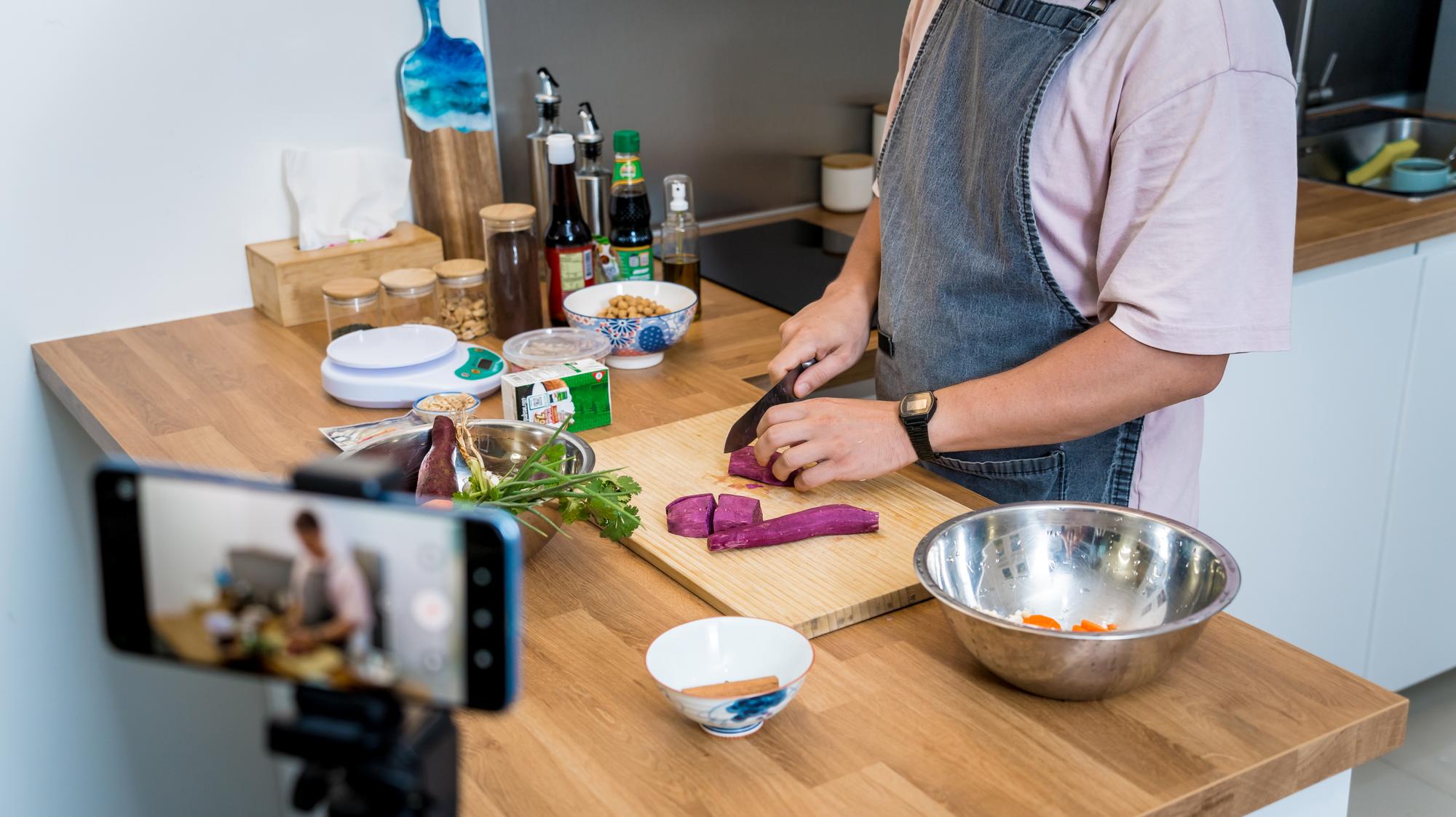 Setup della cucina per una lezione virtuale